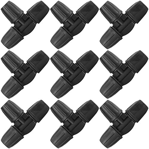 LIKOSO 8 mm Gartenschlauch Schlauchkupplung Verbinder – Wasserhahn Adapter T-Stück für Gartenrasen Bewässerungssystem Tropfbewässerung – 20 Stück
