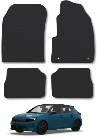 Vauxhall Corsa-e (2019+) 3mm Rubber Car Mats | Tailored Fit Durable Floor Mats Full Coverage Protection Waterproof Accessories Easy Clean Anti Slip Made in the UK
