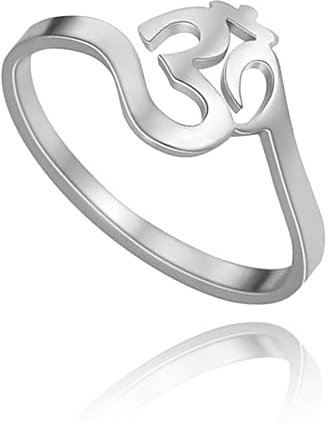 SIPURIS Lotus Om Ohm Aum Symbol Ring Yoga Om Entspannungsring Versprechen Ringe Blume des Lebens filigraner Band Fingerring Spiritueller Schmuck Geschenke für Damen Herren