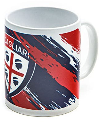 CAGLIARI CALCIO Tazza in Ceramica Prodotto Ufficiale (Grafica Stripe)