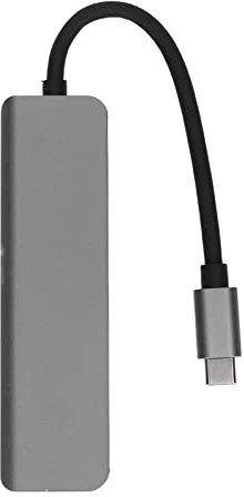 Typ C Hub 5 in 1 zu HD Multimedia Adapter, 5 in 1 Typ C Hu,B Typ C zu HD Multimedia Schnittstelle USB3.0 2 USB2.0 USB C PD Unterstützt 4K 30Hz Plug and Play USB C Hub