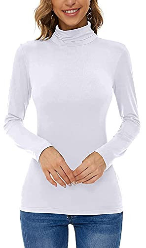 Maglia Termica Donna Manica Lunga Elastica Lana Bancheria Tshirt Sportiva Invernale Calda Abbigliamento Intimo Termico Pigiama Traspirante Maglietta Termica Fodera Collo Alto