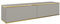 3E 3xE living.com Hängendes TV Schrank - Modernes Design mit Push-to-Open-Funktion. Farbe: GRAU, D: L: 135 cm, H: 30 cm, T: 32 cm. TV Lowboard, TV Board, TV Sideboard Hängend, Wandschrank hängend