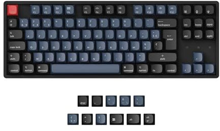Keychron K8 Pro QMK/Via Clavier mécanique sans Fil, remplaçant à Chaud TKL Clavier Programmable personnalisé avec RGB rétroéclairé, Gateron G Pro Brown Switch pour Mac Windows Linux