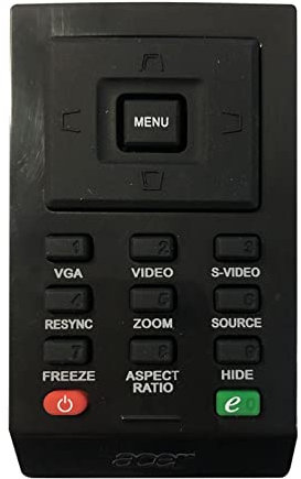 ALLIMITY A-16-A Ersatz Fernbedienung passend für Acer Projector X110P E130 X1263 X1261PN A-16041 X1163N DSV1133 X1161PN D110 X112 H5360 E130 D100 X110 DNX1132 X1161 X1162-Z EVS10 DSV0008 25.K010H.001