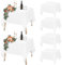 6er-Set Weiße Quadratische Tischdecke 132 x 132 cm, Quadratische Partytischdecken für 60-90cm Tisch, Polyester Wasserdicht Waschbar Tischdecke für Hochzeit Buffet Camping Restaurant(53x53in)