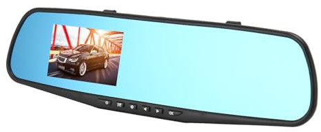 3,5-Zoll-Spiegel-Dashcam-Rückfahrkamera, Full-HD-1080P-Smart-Touchscreen-Rückspiegel für PKW-LKW-SUV, Vorderfahrzeug-Fahrrekorder mit Parkmonitor-Loop