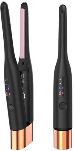 Rizador Usb Mini plancha de pelo inalámbrica 2 en 1, plancha plana, alisadora de pelo con carga USB, rizador de pelo inalámbrico portátil