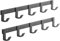SOTECH 2er Set Blackline ALBA (klein) Hakenleisten 450 mm mit 5 Haken schwarz pulverbeschichtet Garderoben Kleiderhaken
