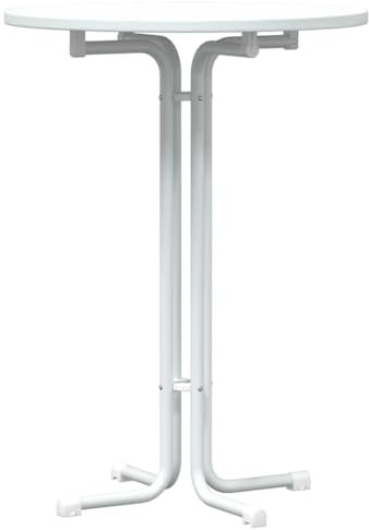 vidaXL Esstisch, Esszimmertisch mit Klappbares Design, Stehtisch für Esszimmer Küche, Küchentisch Bistrotisch, Weiß Holzwerkstoff Stahl
