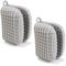 LWLWA Barbecue 2 Pièces, Épaissi Manique Silicone, Gris Clair Four, Pas Facile Déformer, Rangement Suspendu, pour Griller Plats Cuisson