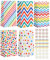 Bunte Geschenktüten Kindergeburtstag 24 Stück | Regenbogen Farbe Papiertüten Partytüten Geburtstagstüten | Geschenk Mitgebsel Candy Tüten Kraftpapier | Geschenkverpackung Hochzeit | 24 Aufkleber
