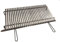 Graticola in acciaio inox, griglia per barbecue con sistema recupera grassi con piedini in ferro (100x50 cm)