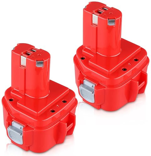 Catastro 2 pezzi 12V 3.6Ah Ni-MH Batteria ricambio per Makita 1220 Batteria PA12 1233 1234 1235 1235B 1235F 192696-2 192698-8 192698-A 193138-9 193157-5