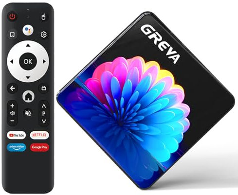 GREVA 8K Android TV Box 13.0 4GB RAM 32GB ROM RK3528, 2025 New Android Box Chipsatz Unterstützung WiFi6 HDR10 BT5.0 USB3.0 HDMI 2.0 10/100M Ethernet LAN 3D HD Smart TV Box Bluetooth Internet TV Box