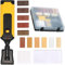 Laminate Floor Repair Kit, 19Pcs Laminate Repair Kit with Heating Gun & 11 Colors Wax Blocks, Furniture Repair Tool Set Easy Restoration for Cracks, Dents, Small Holes & Surface Restoration