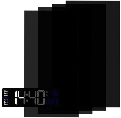 Hariendny 4 Blätter LED Licht Dimmer Folie Selbstklebend LED Abdeckung dimmen 50%~80% Lichtdimmer Aufkleber Abdunklungsfolie für Lichtwecker Router Fernseher Elektronikgeräte