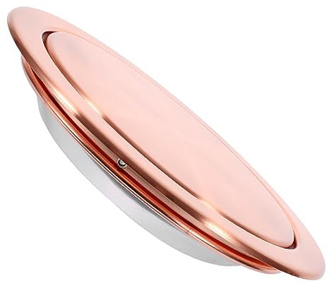 SHOWERORO Couvercle De Poubelle à Rabat Intégré Acier Inoxydable Couvercle De Poubelle pour Comptoir