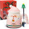 ZONSUSE Tasse Père Noël, Tasse à Café de Christmas Originale, Mug Noel Enfant, Merry Christmas Mug, avec Anse en Canne à Sucre et Cuillère Arbre, Idee Cadeau pour Homme Femme 400ml (A-Rose)