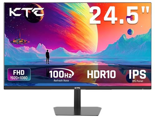 KTC 24.5 inch 100Hz IPS Computer Monitor - FHD(1920 x 1080P), Anti-Blue Light Screen, 126% sRGB, 16.7M, supporto FreeSync and GSync, PC Monitor for Casual Gaming and Working