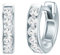Trilani Damen Creolen aus 925/- Sterling Silber rhodiniert mit Zirkonia Silberohrcreolen