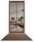 Fly Screen Curtain 155 x 235 cm Full Frame Magic Tape Magic Paste Curtains Automatically Closes Keep Fresh Air in & Keep Bugs Out, Brown