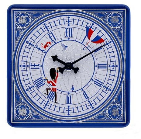 Katsy Style Working Clock Tin with Dark Chocolate Orange Jaffa Cakes 375g | Gift Tin with Real Clock | Bite-Sized Cakes with Orange Jelly & Dark Chocolate Coating