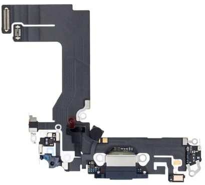 Eutoping Placa de puerto de carga para Apple iPhone 13 Mini, conector negro, placa de carga, cable flexible, repuesto