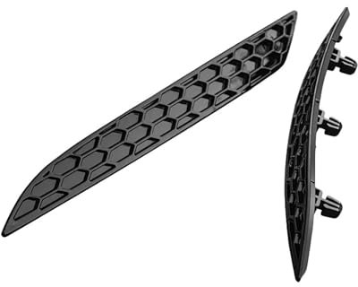 XNFUR 2-teilige Nebelschlussleuchte-Lampenabdeckungsverkleidung, passend for Golf, 7,5 MK7,5, ersetzt durch modifizierte, glänzende Waben-Heckeinsatzgarnierung Nebelscheinwerfergehäuse-Ziersatz