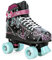RAVEN Rollschuhe Roller Skates für Kinder Erwachsene Mädchen Damen verstellbar (Amelia Black, 35-38)
