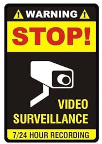 ZHANGXIN Adesivo per videosorveglianza, anti-collisione, per auto, 7,1 x 10,2 cm, in PVC riflettente (1 pezzo)