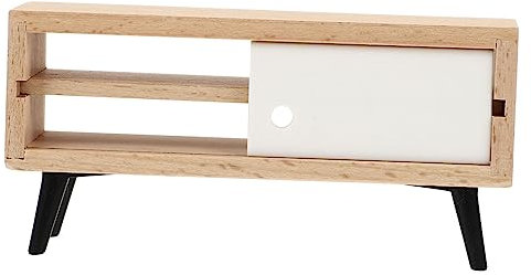 WEKAMOS Fernseher Schrank Modell für Puppenhaus Realistisches Tv Möbelstück für Handwerkskunst und Hohe Detailgenauigkeit DIY Puppenhaus Dekoration