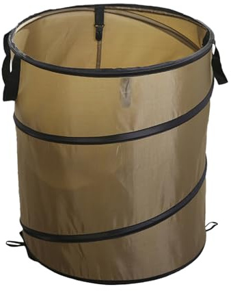 Kustimantu Poubelle de camping, conteneur pliable pour compostage en camping, conteneur portable de déchets pour jardin, randonnée, activités extérieures et camping-cars