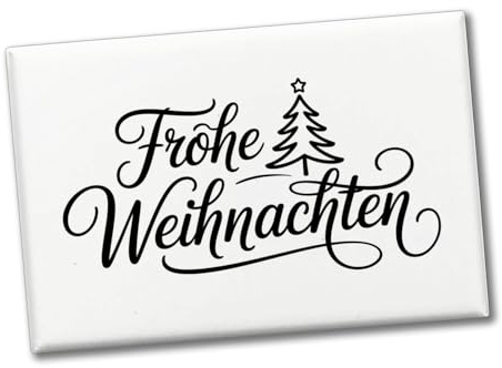 Weihnachtsbaum Souvenir Magnet Frohe Weihnachten Kühlschrank-Deko mit festlichem Spruch