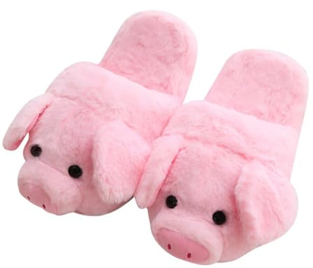 Warmhm Pantofole Donna in Peluche Rosa Antiscivolo, Calde e Leggere, Ciabatte Morbide per Casa e Hotel, Taglia Unica 35-38, Perfette per L’inverno