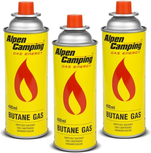 Gaskartusche 400ml Alpen Camping, Isobutan, Wirkungsbereich -10°c bis+ 40°c, IK004