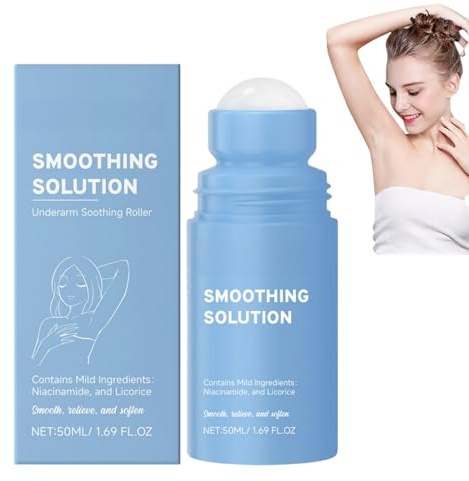 50ml Smoothing Solution Ingrown Hair Treatment,Roll-On Soothes Razor Gegen Eingewachsene Haare,After Shave Serum Schnelle Pflege für Achseln, Intimbereich und Empfindliche Haut
