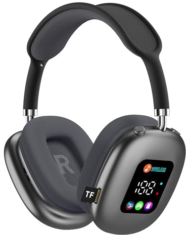 Babelson Casque Bluetooth Music & Gaming sans Fil : Écran LED & Éclairage RGB – Isolation Phonique Passive – Autonomie 3h – Port Carte TF – Idéal PC, Console, Sport & Voyage – Black