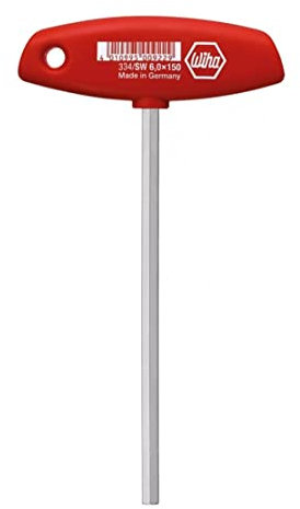 Wiha Stiftschlüssel mit Quergriff Sechskant glanzvernickelt (00918) 5 x 200 mm