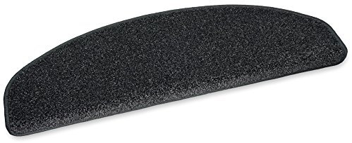 YPSILON Hochwertige Velours-Stufenmatte Madrid 75x24cm halbrund (anthrazit)