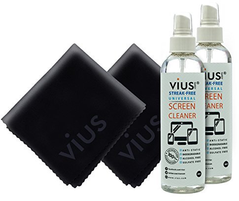 Vius Premium Screen Cleaner Spray for LCD LED TVs, Laptops, Tablets, Monitors, Phones, and Other Electronic Screens (Gently Cleans Bacteria, Fingerprints, Dust, Oil) (2oz Travel)