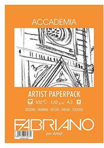 Unbekannt Fabriano 50813120 Drawing Paper, Cotton, White, 29.7 x 442 x 0.5 cm