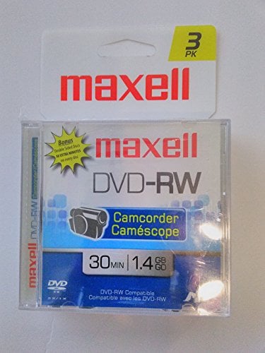 Maxell DVD-RW 3-Pack Camcorder (30 min, 1.4 GB)