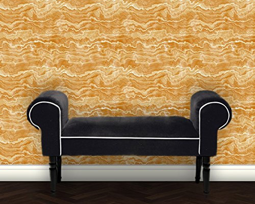Moderne GMM Foto Tapete Streifen Marmor - orange - Muster 20 x 46,5cm