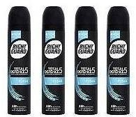 (4 Pack) Right Guard Total Defence 5 Clean 48h Anitperspirant Deodorant x 250ml **Despatched Within Double Wall Box**