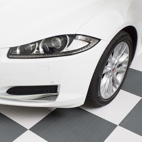 SOGI PAV-02-BI Kit piastrelle in PVC per pavimento officina, garage - 50x50 cm -1 mq - 10 mq - 50 mq - 100 mq - colore bianco (50 x 50 cm = 1 piastrella)