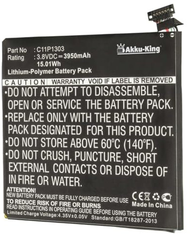 Akku-King Akku kompatibel mit Google C11PNCH - Li-Polymer 3950mAh - für Google ME571K, ME571KL, Nexus 7 2nd, 7 4G 32GB, 7 FHD, Nexus 7 HD, Asus K009, ME571K