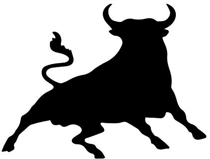 Oedim Aufkleber Stier Bravo Schwarz | 15 x 11 cm | Einfache Anbringung | Autoaufkleber wirtschaftlich und robust