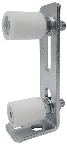 Einstellbare Torführung, 2 Führungsrollen, Ø 30 x 40 mm, weiß | Torrolle und Rolltorführung für einstellbare Torführungen.