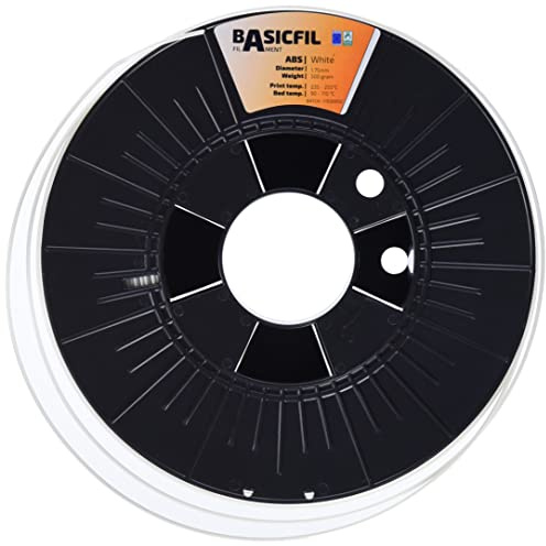 BASICFIL ABS (3D Drucker Filament), 1.75mm, 500g, Weiß (White)